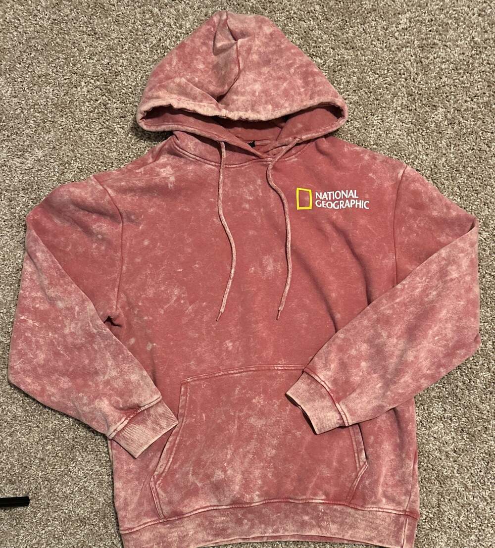 National Geographic Yellowstone River Acid Wash Hoodie Size L